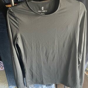 Free Country Women's Charcoal Long Sleeve Tee